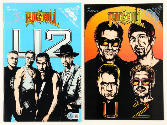 Jay Allen Sanford Signed (Beckett) 1993 "Rock N Roll Comics: U2" Issue #54 with "Rock N Roll Comics: U2" Issue #55 Revolutionary Comic Book - Part 2 of 2 Unsigned