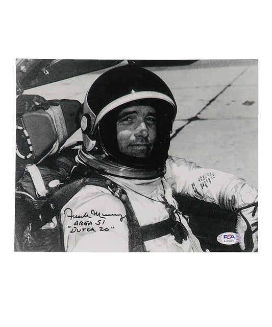 Frank Murray Signed (PSA) 8x10 Photo Inscribed "Area 51" & "Dutch 20" - A-12 Pilot