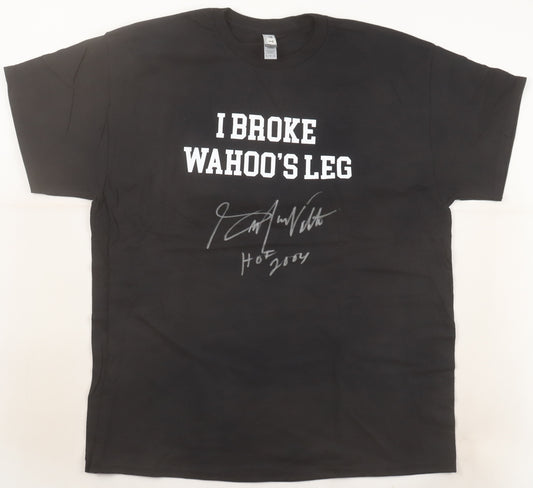 Greg Valentine Signed (Beckett) T-Shirt Inscribed "HOF 2004"