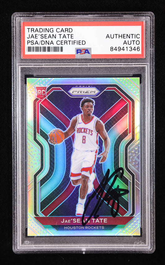 Jae'Sean Tate Signed 2020 Panini Prizm Silver #504 RC (PSA) Rookie Card