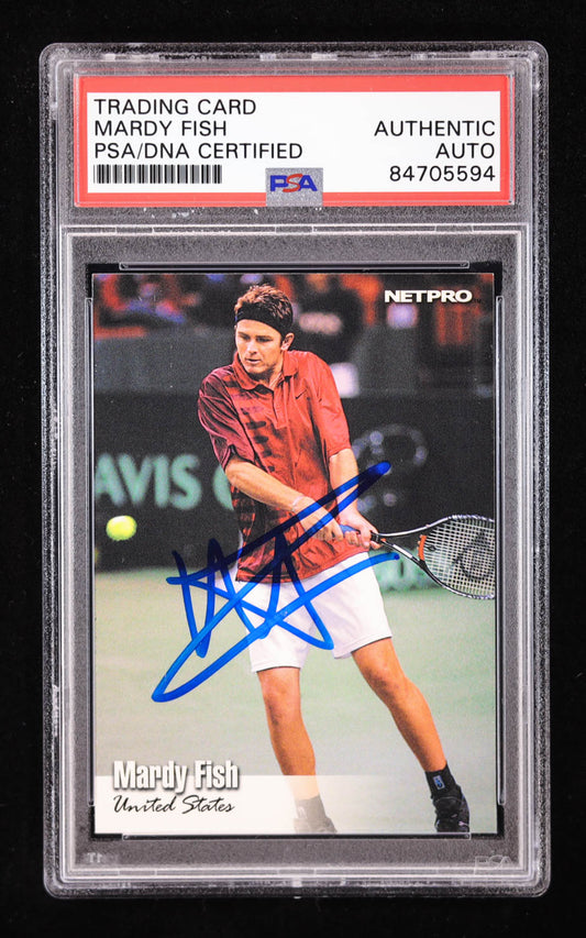 Mardy Fish Signed 2003 NetPro Glossy #G37 (PSA) Rookie Card