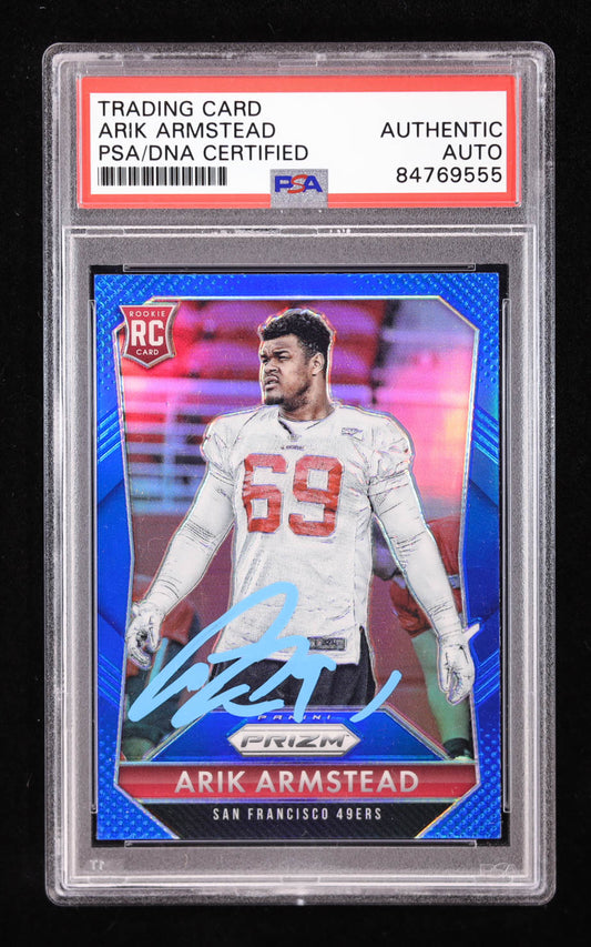 Arik Armstead Signed 2015 Panini Prizm Prizms Blue #204 RC (PSA) Rookie Card