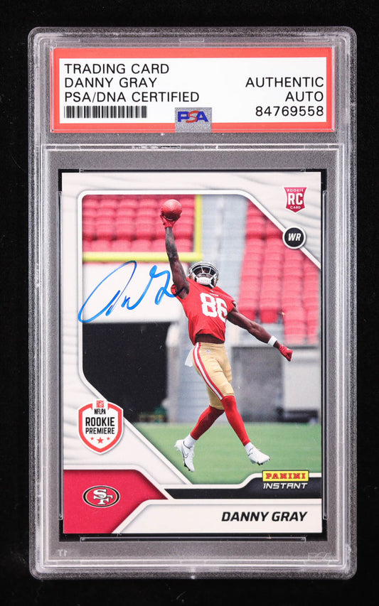 Danny Gray Signed 2022 Panini Instant Rookie Premiere #FL31 RC (PSA) Rookie Card