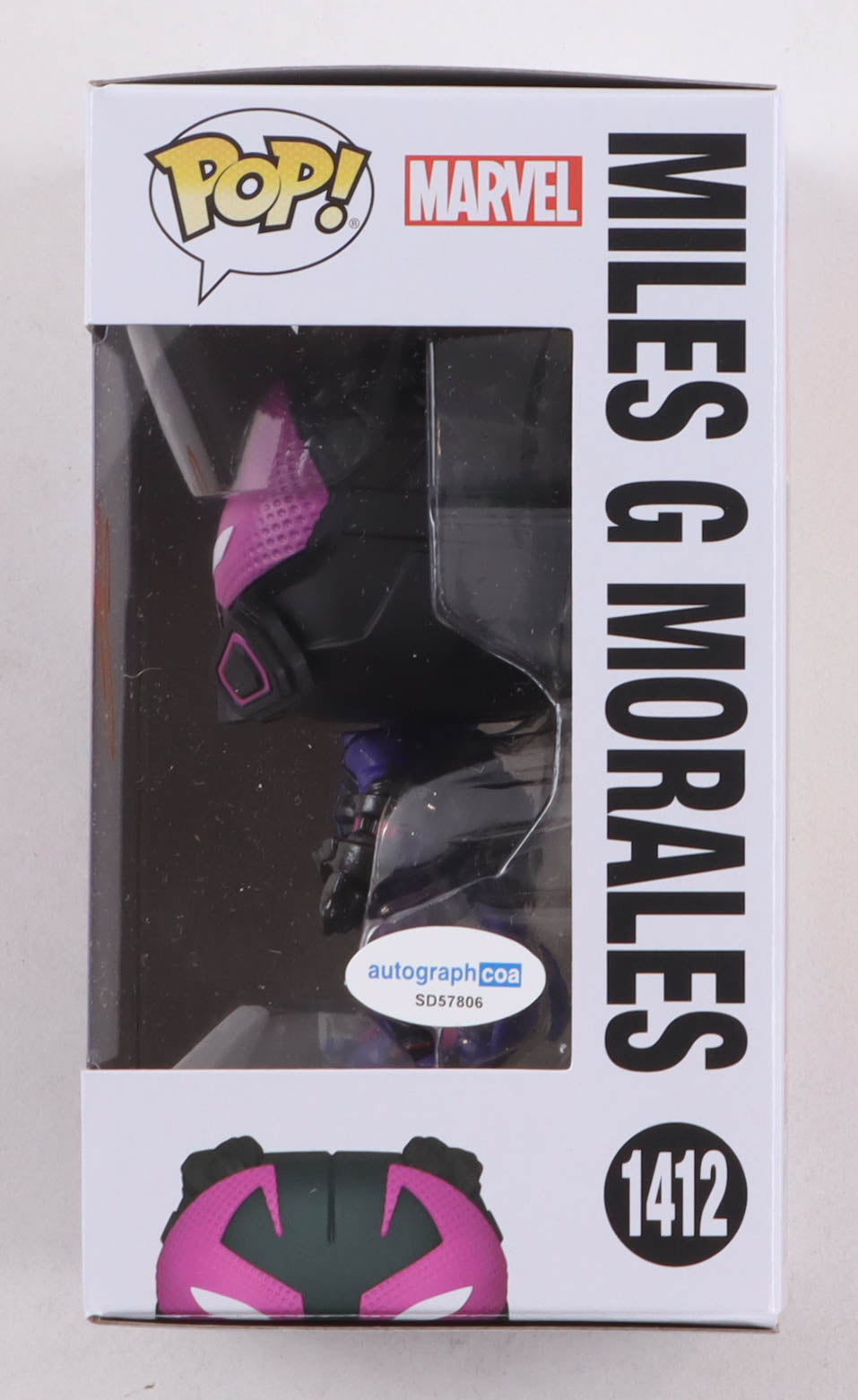 Jharrel Jerome Signed (ACOA) "Spider-Man: Across The Spider-Verse" #1412 Miles G Morales Funko Pop! Vinyl Figure - Miles G. Morales