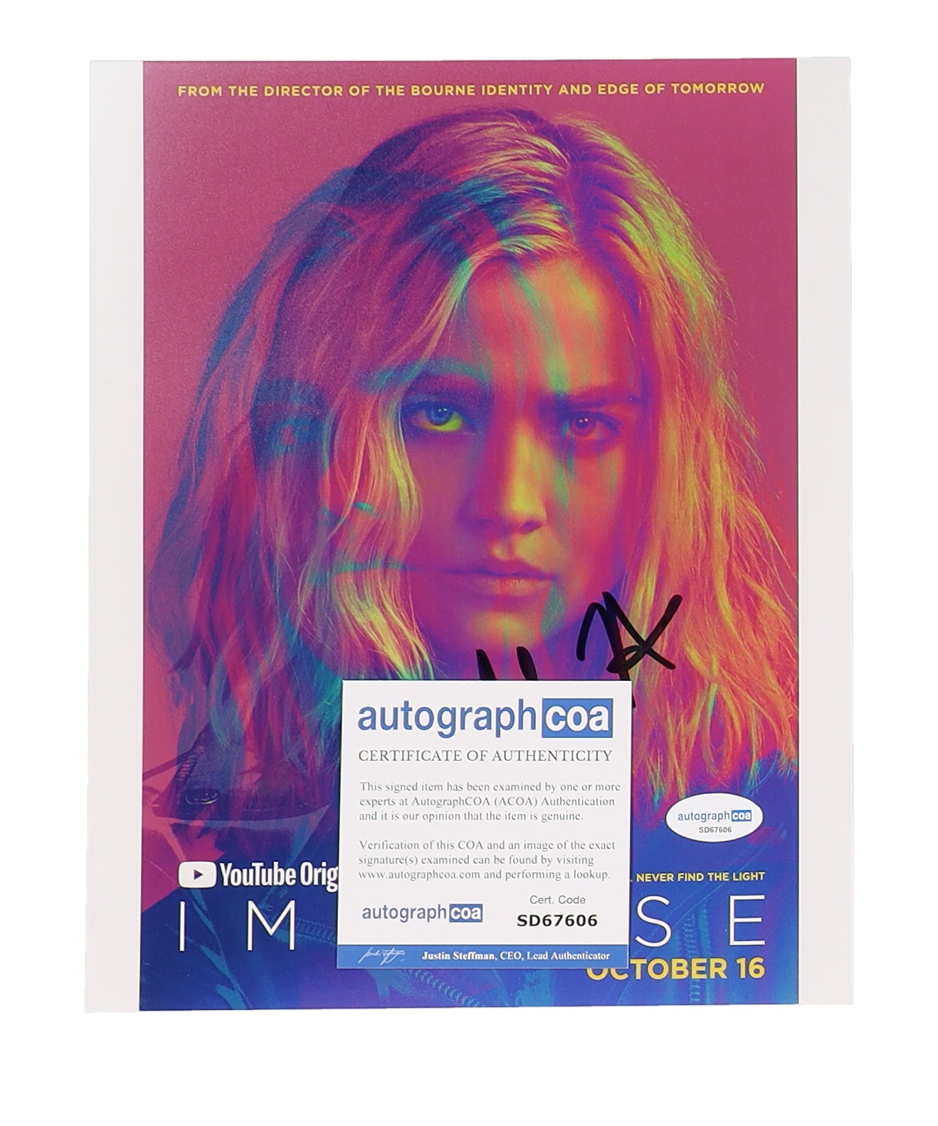 Maddie Hasson Signed "Impulse" 8x10 Photo (ACOA) - Henrietta "Henry" Coles