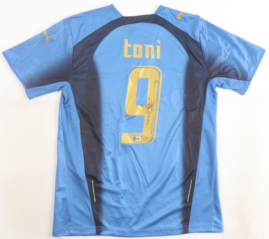 Luca Toni Signed Jersey (Beckett) Italy National Team