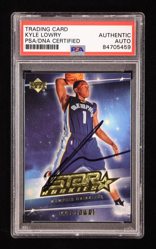 Kyle Lowry Signed 2006-07 Upper Deck #223 RC (PSA) Rookie Card