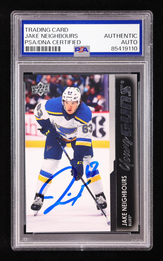 Jake Neighbours Signed 2021-22 Upper Deck #467 Young Guns RC (PSA) Rookie Card - YG