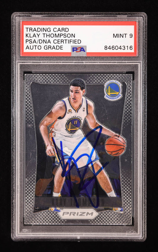 Klay Thompson Signed 2012-13 Panini Prizm #203 RC (PSA | Auto 9)  - Rookie Card