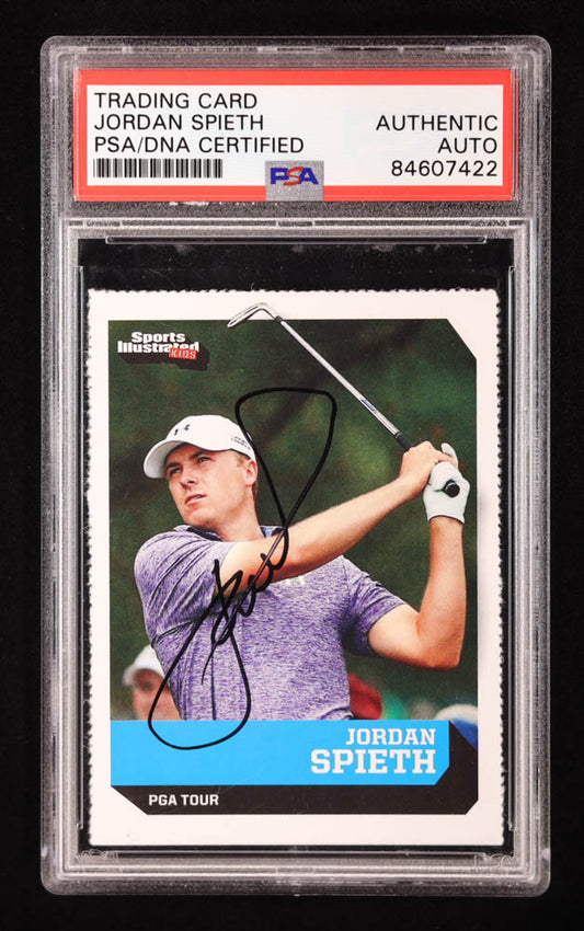 Jordan Spieth Signed 2015 Sports Illustrated Kids PGA Tour RC Trading Card (PSA) - Rookie Card