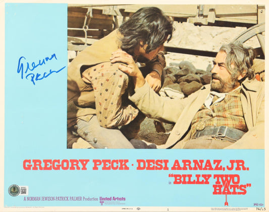 Gregory Peck Signed (Beckett) "Billy Two Hats" 11x14 Photo - Arch Deans