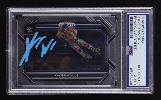 Xavier Woods Signed 2023 Panini Prizm WWE #43 (PSA)