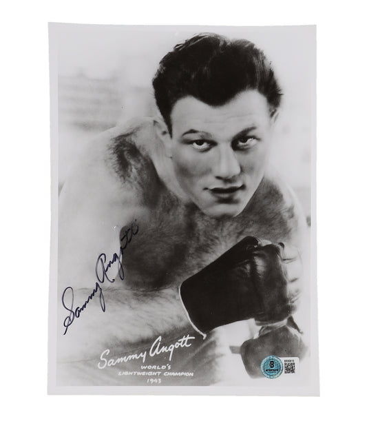 Sammy Angott Signed 8x10 Photo (Beckett)