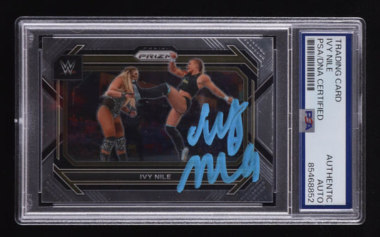 Ivy Nile Signed 2023 Panini Prizm WWE #92 (PSA)