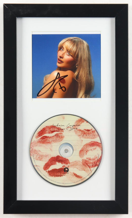 Sabrina Carpenter Signed (Beckett) Custom Framed "Short n' Sweet" CD Album Insert Display With Disc