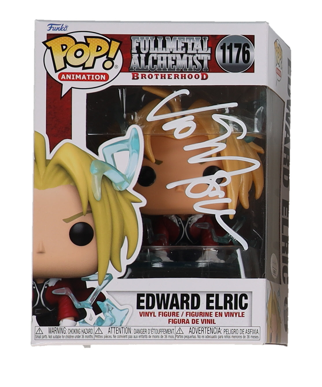 Vic Mignogna Signed (JSA) "Fullmetal Alchemist: Brotherhood" #1176 Edward Elric Funko Pop! Vinyl Figure - Voice of Edward Elric