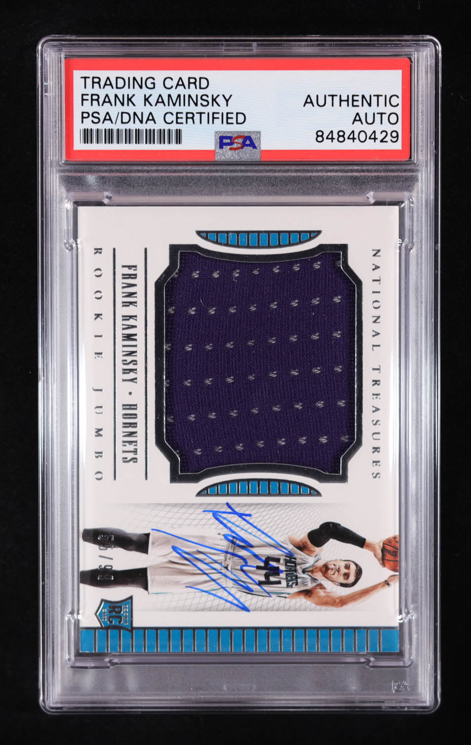 Frank Kaminsky Signed 2015-16 Panini National Treasures Rookie Jumbo Materials #12 #55/99 RC (PSA | Auto Grade PSA Authentic) Autograph Graded PSA Authentic | Rookie Card