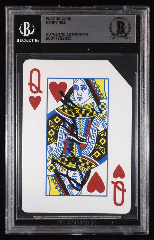 Henry Hill Signed The Orleans Queen Of Hearts Playing Card (Beckett Authentic)