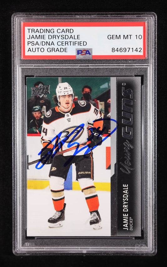 Jamie Drysdale Signed 2021-22 Upper Deck #205 RC (PSA 10) Rookie Card