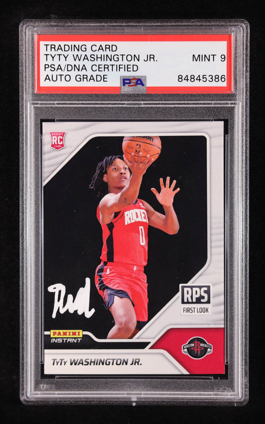 TyTy Washington Jr. Signed 2022-23 Panini Instant RPS First Look #RPS26 RC (PSA 9) - Rookie Card