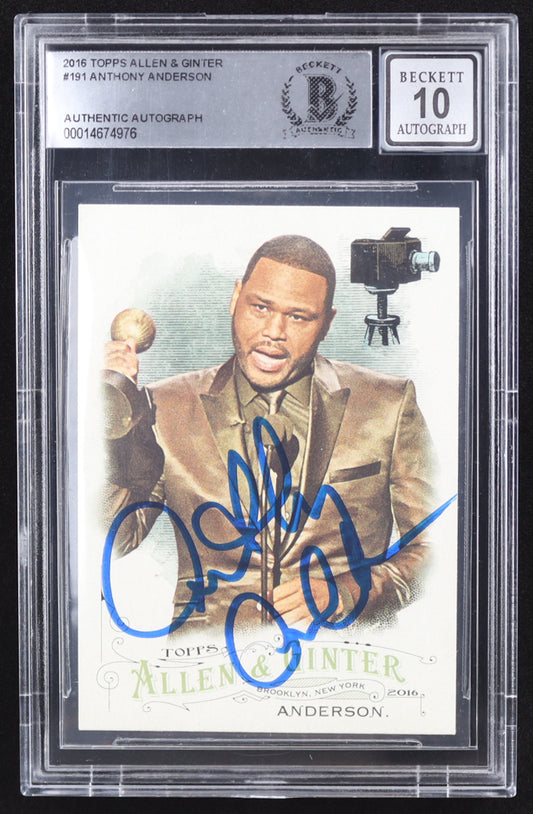 Anthony Anderson Signed 2016 Topps Allen & Ginter #191 (BGS | Autograph Grade 10)