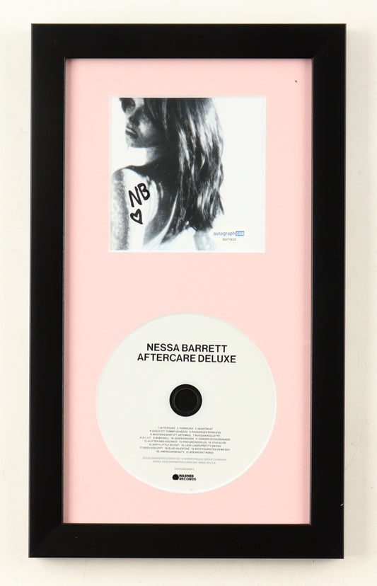 Nessa Barrett Signed (ACOA) "Aftercare Deluxe" Custom Framed Album Insert With CD