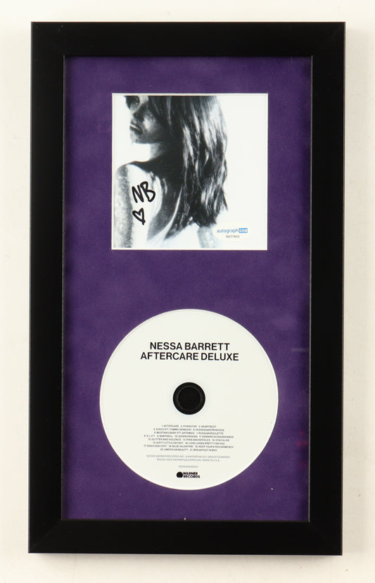 Nessa Barrett Signed (ACOA) "Aftercare Deluxe" Custom Framed Album Insert With CD