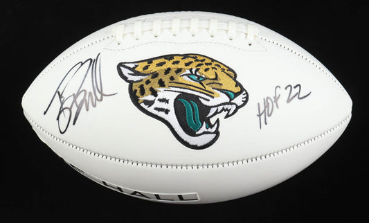 Tony Boselli Signed (JSA) Jaguars 'The Hall' Logo Football Inscribed "HOF 22" - JSA Witnessed