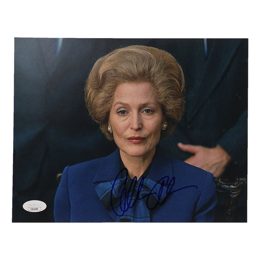 Gillian Anderson Signed (JSA) "The Crown" 8x10 Photo - Margaret Thatcher