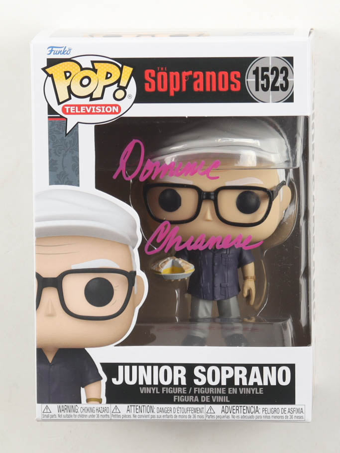 Dominic Chianese Signed (Beckett) "The Sopranos" #1523 Junior Soprano Funko Pop! Vinyl Figure - Junior Soprano