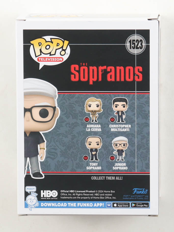 Dominic Chianese Signed (Beckett) "The Sopranos" #1523 Junior Soprano Funko Pop! Vinyl Figure - Junior Soprano
