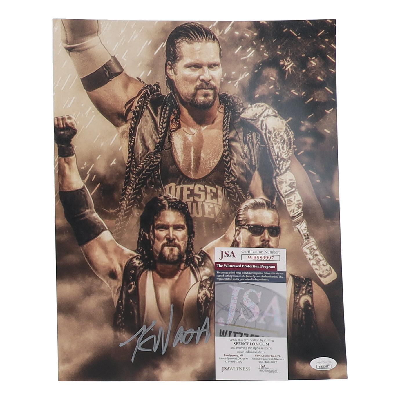 Kevin Nash Signed WWE 11x14 Photo (JSA) JSA Witnessed