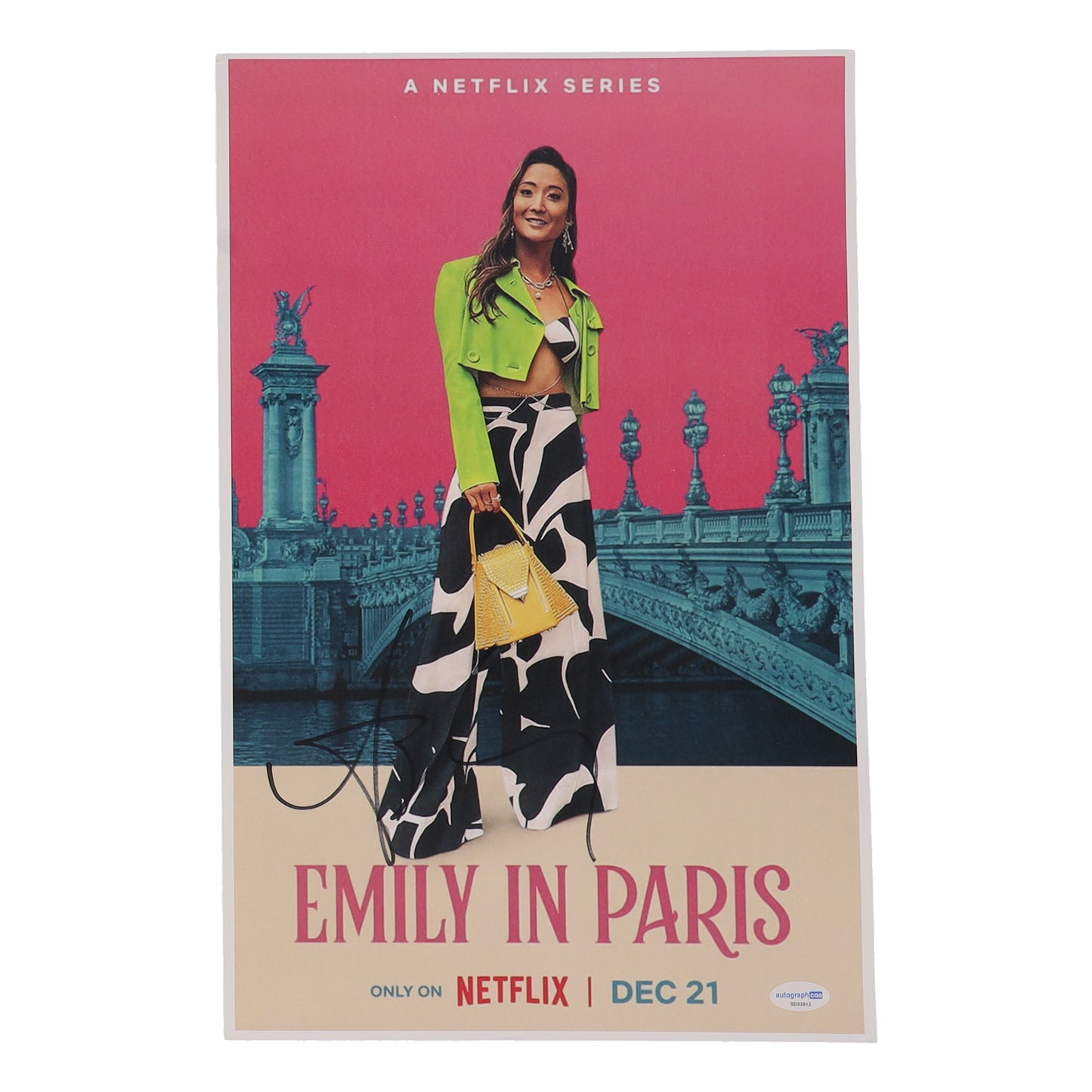 Ashley Park Signed "Emily in Paris" 11x17 Photo (ACOA) - Mindy Chen