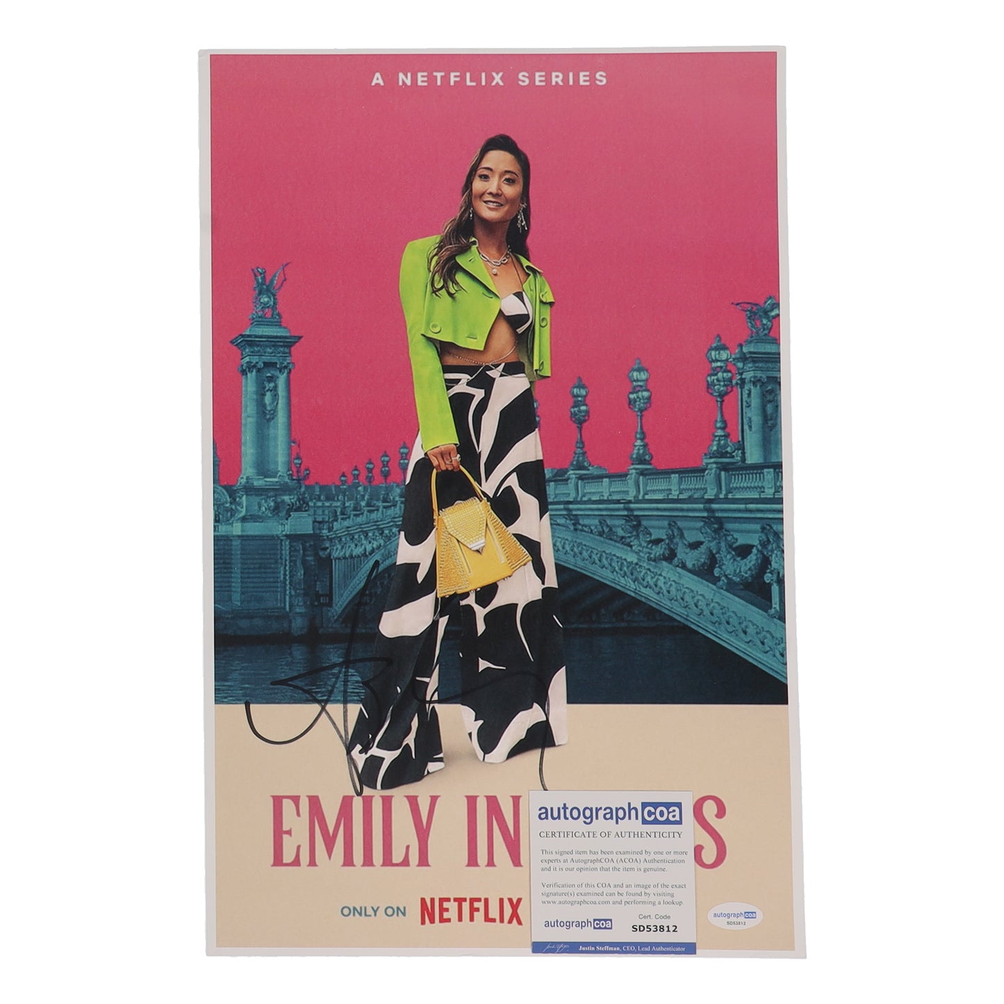 Ashley Park Signed "Emily in Paris" 11x17 Photo (ACOA) - Mindy Chen
