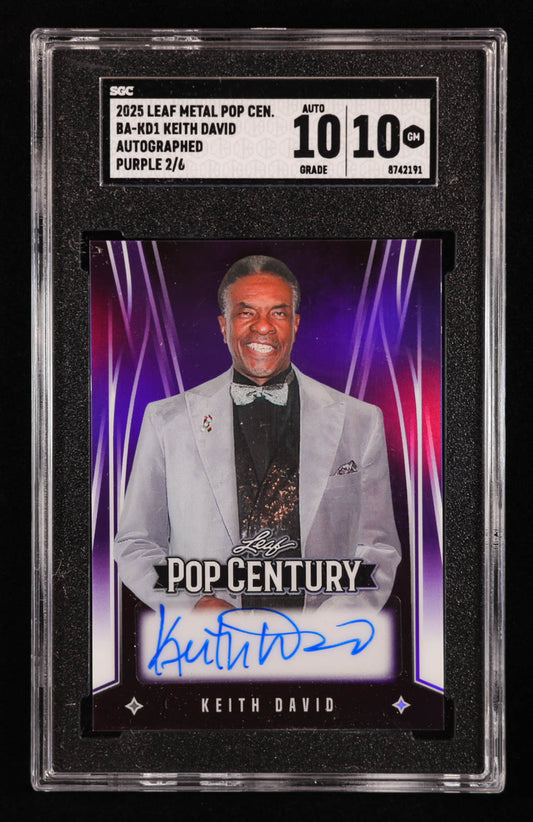 Keith David 2025 Leaf Pop Century Metal Purple #BAKD1 #2/6 (SGC 10 | Autograph Graded 10) Serially Numbered #2 / 6 | Autograph Graded SGC 10