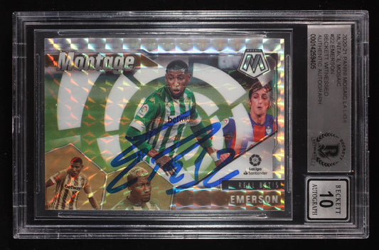 Emerson Signed 2020-21 Panini Mosaic La Liga Montage Mosaic #22 (BGS | Auto 10) Beckett Witnessed