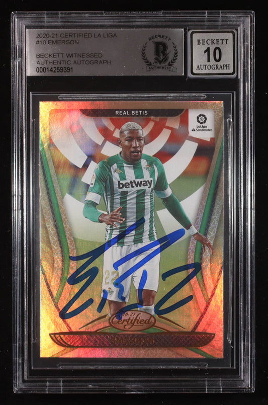 Emerson Signed 2020-21 Certified La Liga #10 (BGS | Auto 10) Beckett Witnessed