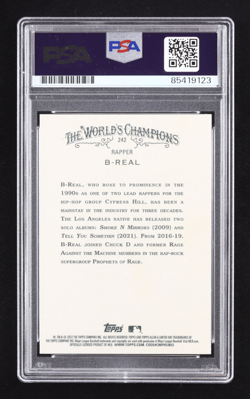 B-Real Signed 2022 Topps Allen and Ginter #242 (PSA Authentic) - Cypress Hill Rapper