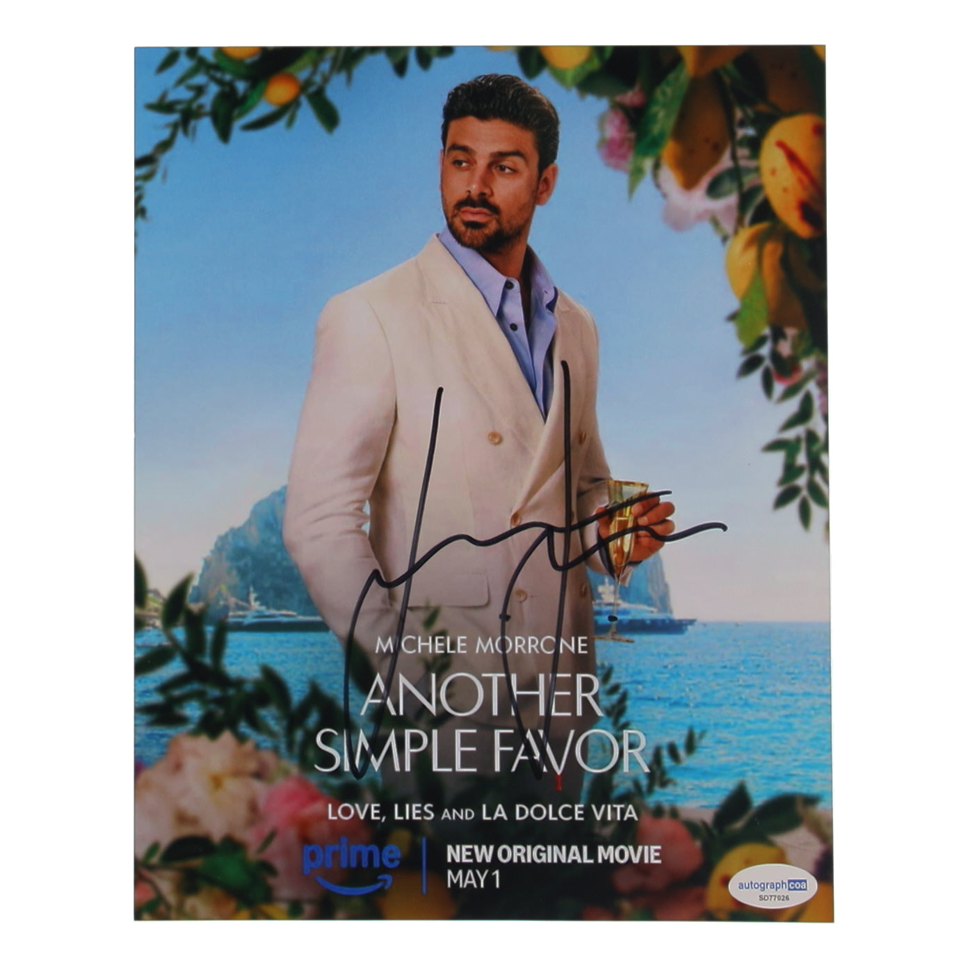 Michele Morrone Signed (ACOA) "Another Simple Favor" 8x10 Photo - Dante Versano