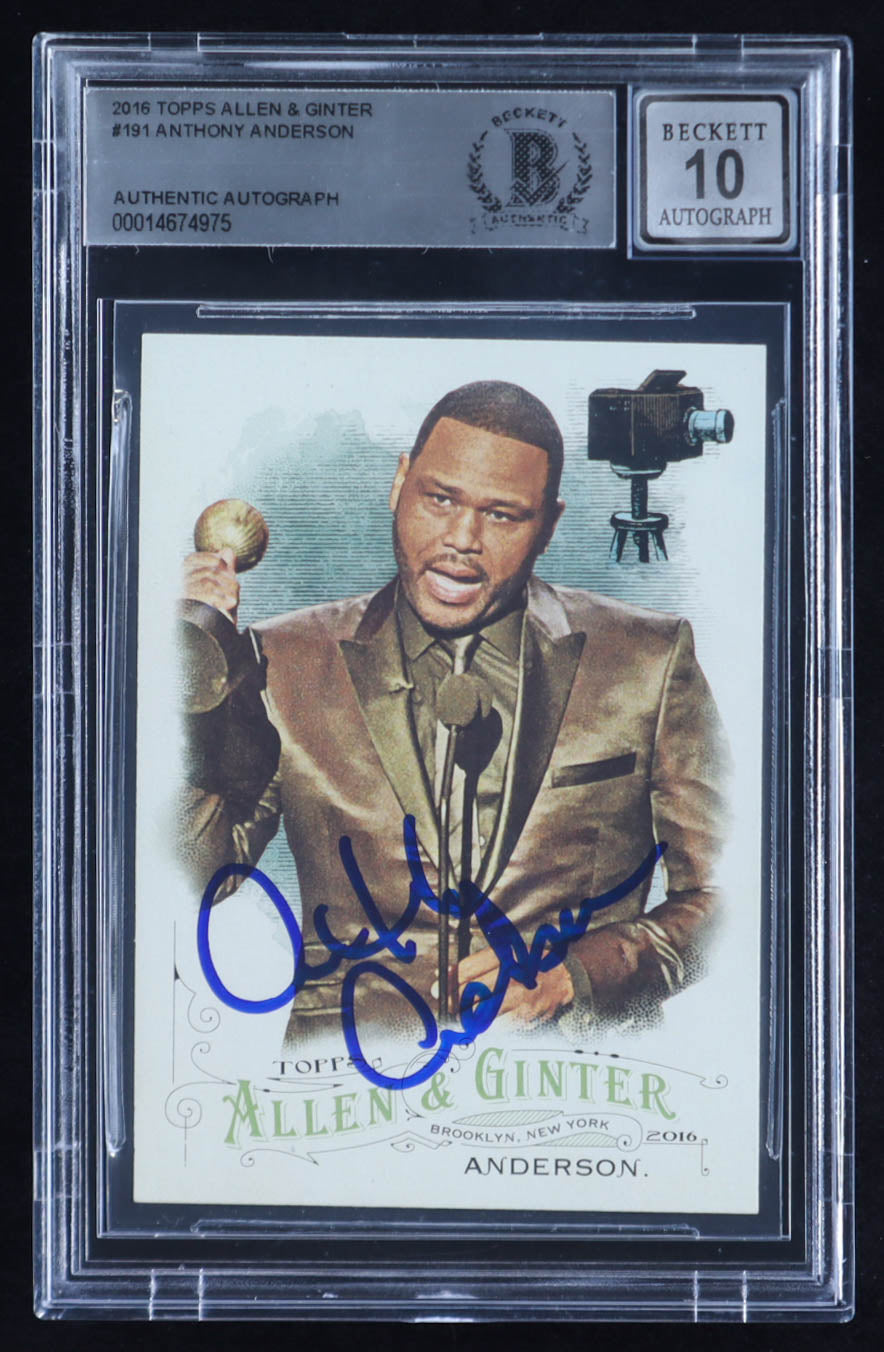 Anthony Anderson Signed 2016 Topps Allen and Ginter #191 (BGS | Auto 10)