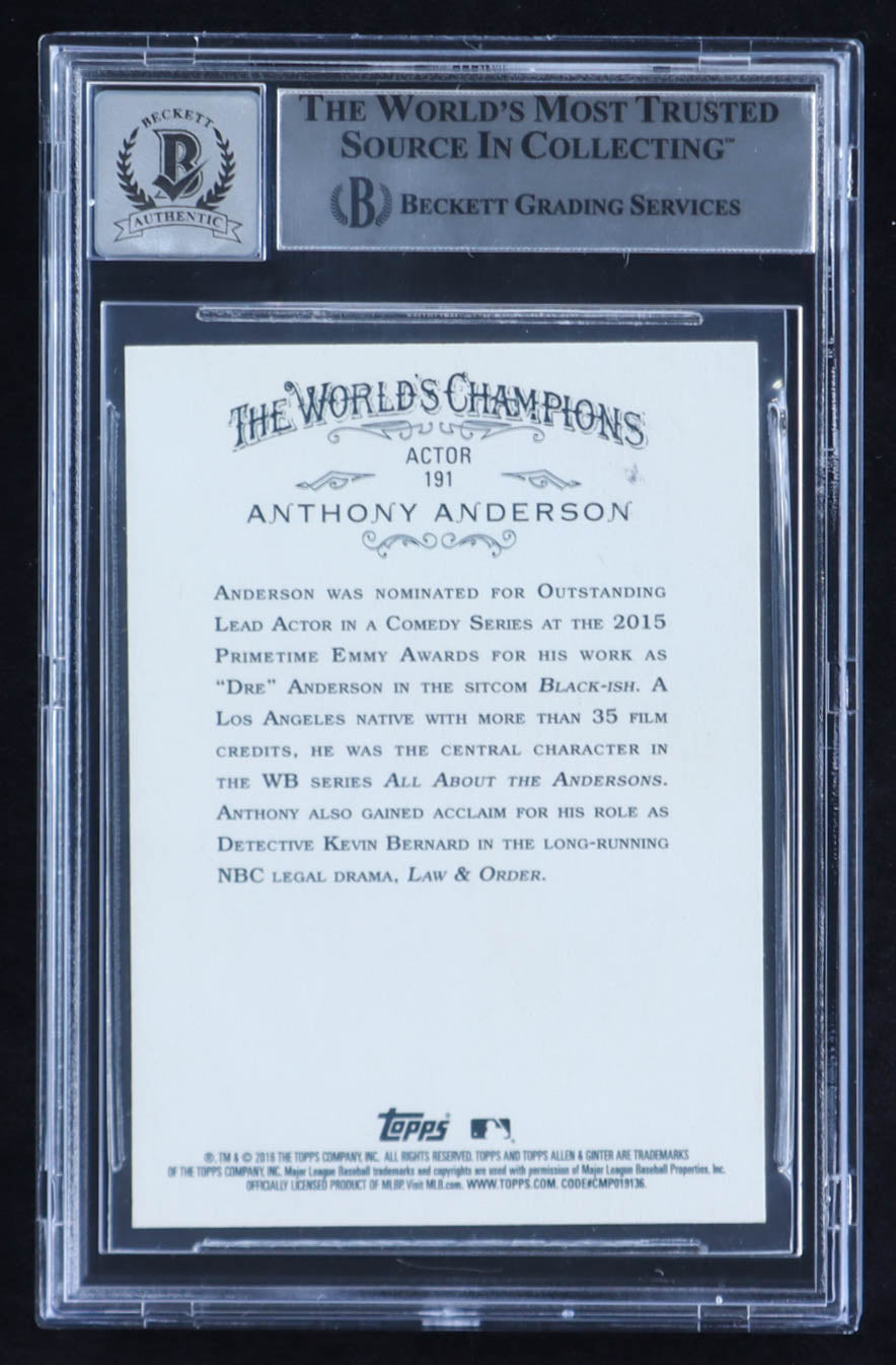 Anthony Anderson Signed 2016 Topps Allen and Ginter #191 (BGS | Auto 10)