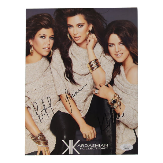 Khloe, Kim & Kourtney Kardashian Signed (JSA) 8x10 Photo