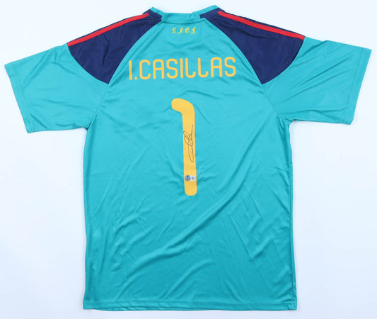 Iker Casillas Signed (Beckett) Spain Adidas Authentic Jersey - Beckett Witnessed