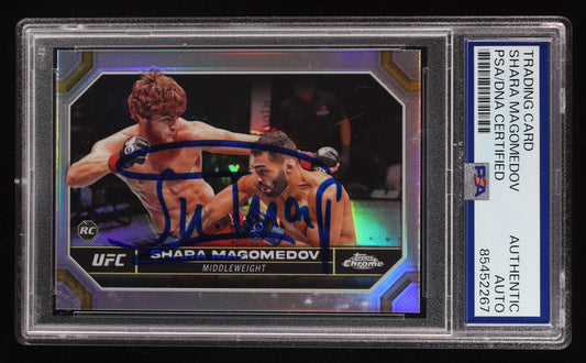 Shara Magomedov Signed 2024 Topps Chrome UFC Refractors #141 RC (PSA Authentic) Rookie Card