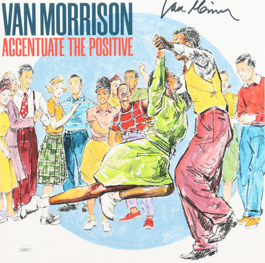 Van Morrison Signed (JSA) "Accentuate the Positive" Vinyl Record Album Insert
