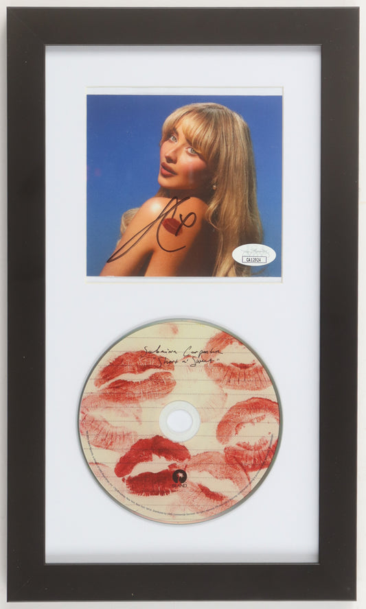 Sabrina Carpenter Signed (JSA) "Short N Sweet" Custom Framed CD Insert Display