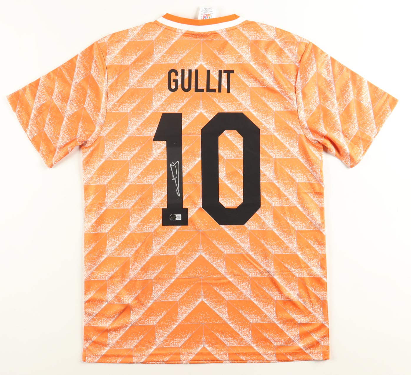 Ruud Gullit Signed (Beckett) Netherlands Adidas Authentic Jersey