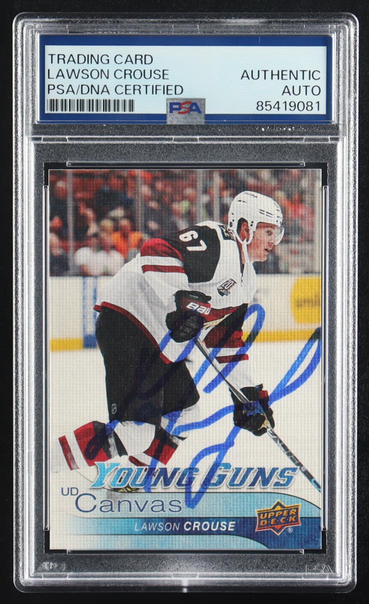 Lawson Crouse Signed 2016-17 Upper Deck Canvas #C113 YG RC (PSA) Rookie Card