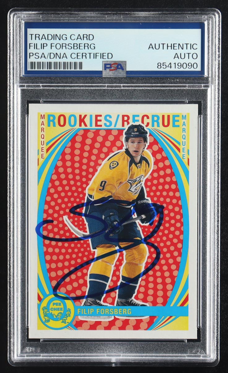 Filip Forsberg Signed 2013-14 O-Pee-Chee Retro #525 RC (PSA) Rookie Card