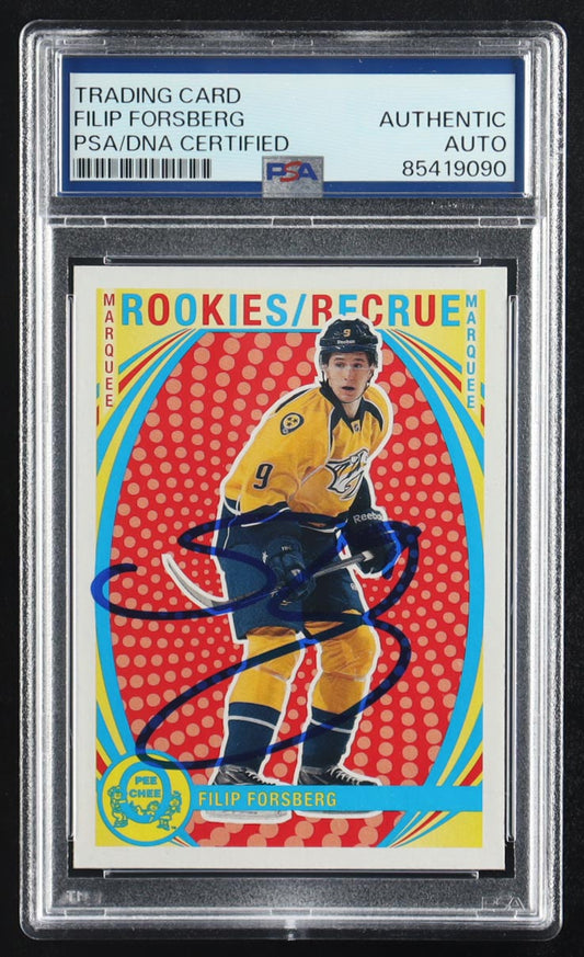 Filip Forsberg Signed 2013-14 O-Pee-Chee Retro #525 RC (PSA) Rookie Card